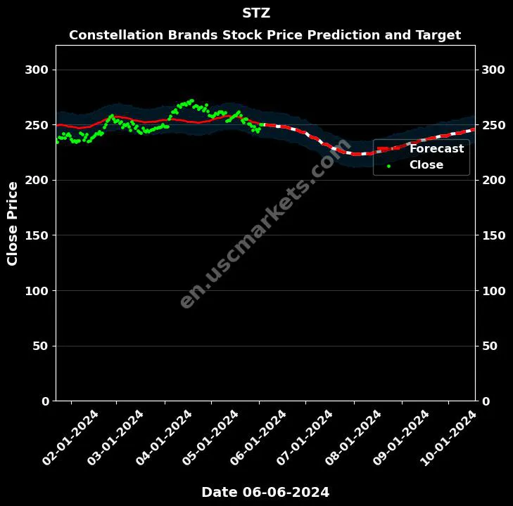 STZ stock forecast Constellation Brands price target